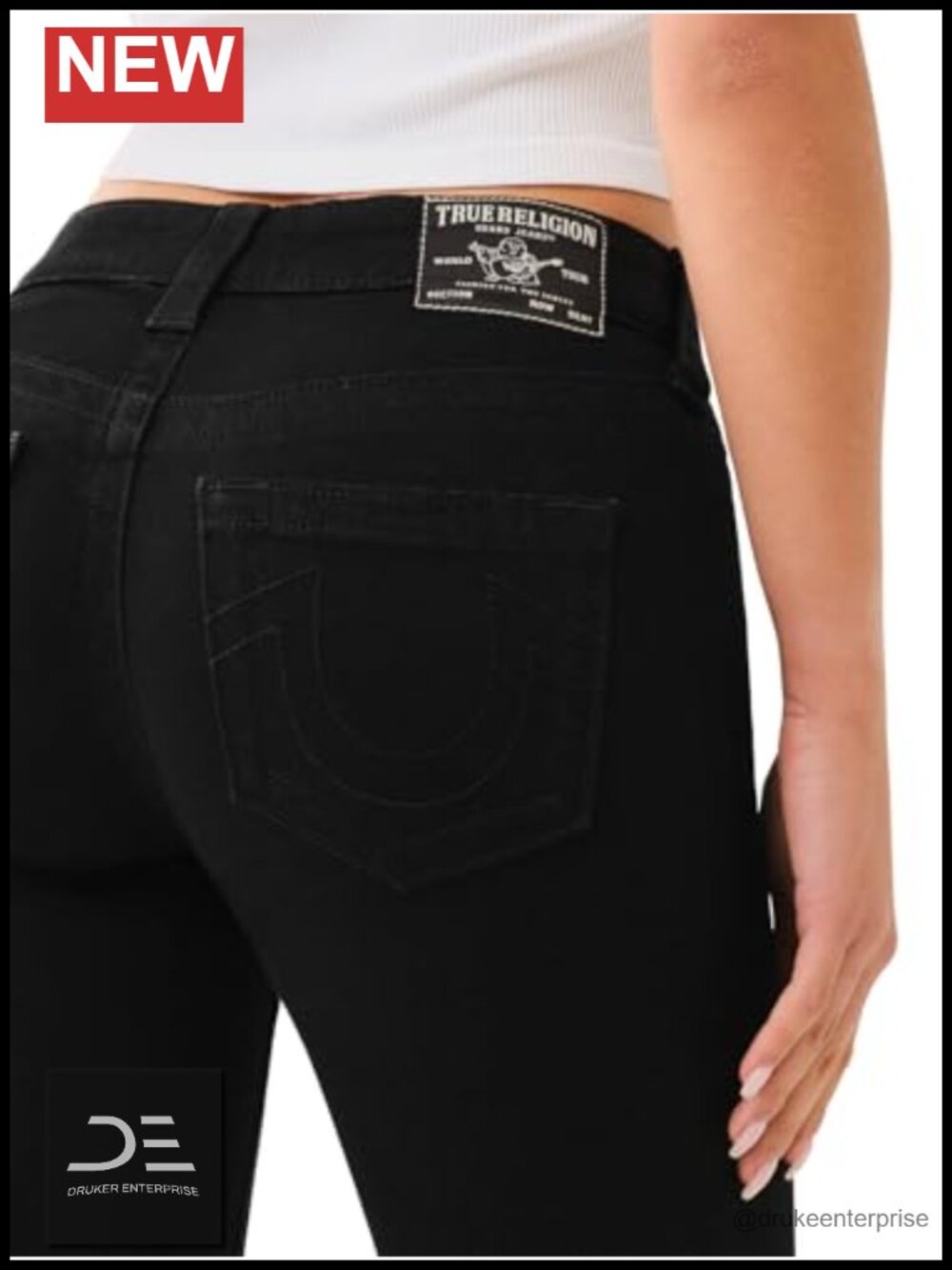 Mid Rise Curvy Skinny Jeans Stretch Denim - Picture 4 of 4